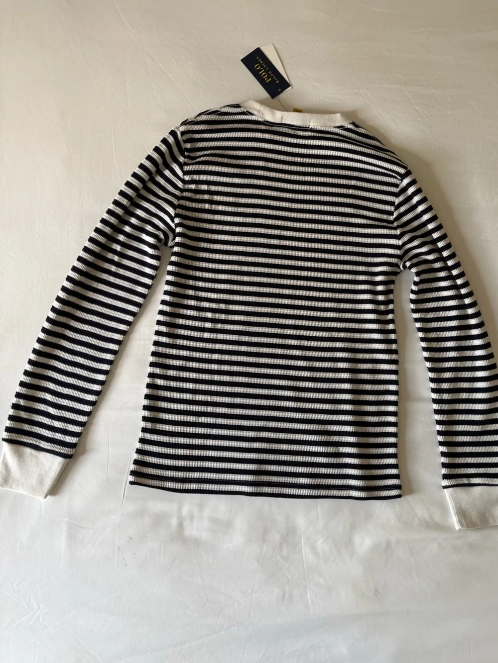 Kids Ralph Lauren Black & White Striped Crewneck Sweater